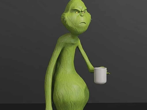 El Grinch Max 3D imprimible Navidad Set 2 archivos STL Modelo de impresión 3D