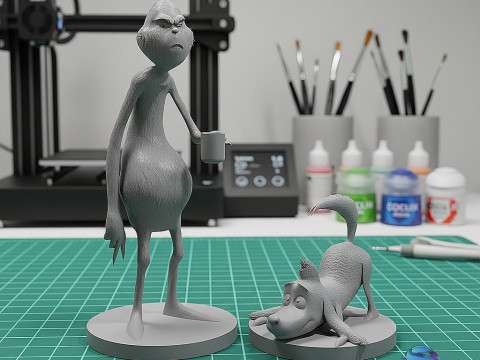 ग्रिंच मैक्स 3डी प्रिंट करने योग्य क्रिसमस सेट 2 एसटीएल फ़ाइलें 3D प्रिंट मॉडल