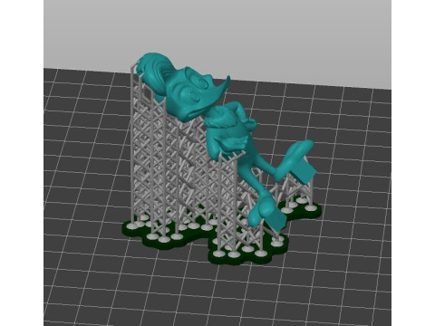 Дятел Вуди на стволе дерева Модель для 3D-печати, состоящая из 2 частей, с предварительной поддержкой 3D Принт Модель