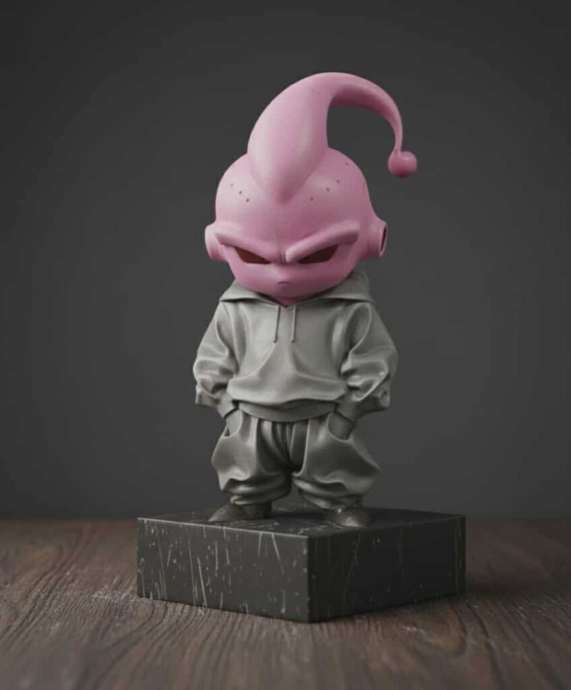 스트리트웨어 3D 프린트 가능 모델의 Majin Buu - 사전 지원되는 원피스 3D 프린트 모델 .c4d .max .obj .3ds .fbx .stl .blend 