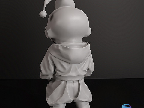 스트리트웨어 3D 프린트 가능 모델의 Majin Buu - 사전 지원되는 원피스 3D 프린트 모델