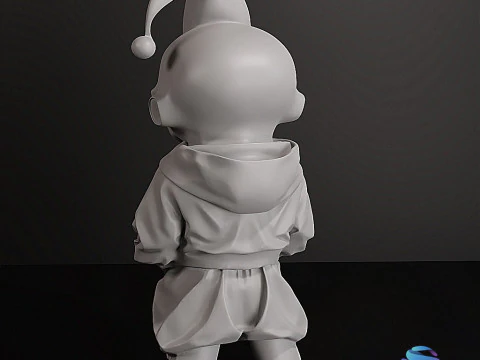 Majin Buu in Streetwear 3D Printable Model - Pre-Supported One Piece 3D Print Model
