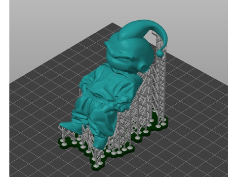 스트리트웨어 3D 프린트 가능 모델의 Majin Buu - 사전 지원되는 원피스 3D 프린트 모델