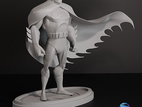 蝙蝠侠卡通版可打印模型 3 个部件预先支持 3D 打印模型