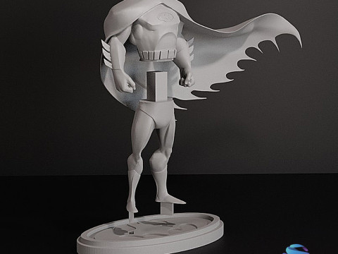 蝙蝠侠卡通版可打印模型 3 个部件预先支持 3D 打印模型