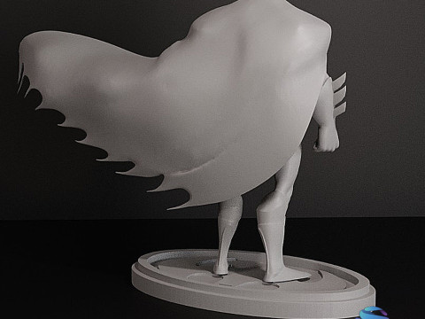 蝙蝠侠卡通版可打印模型 3 个部件预先支持 3D 打印模型