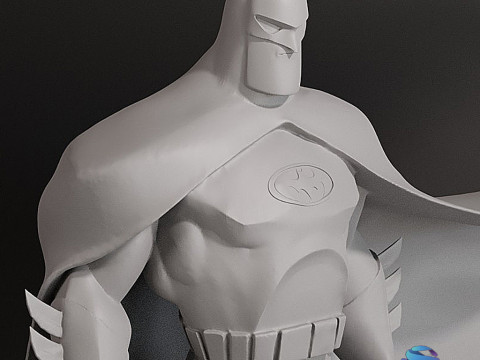 蝙蝠侠卡通版可打印模型 3 个部件预先支持 3D 打印模型