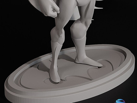 蝙蝠侠卡通版可打印模型 3 个部件预先支持 3D 打印模型