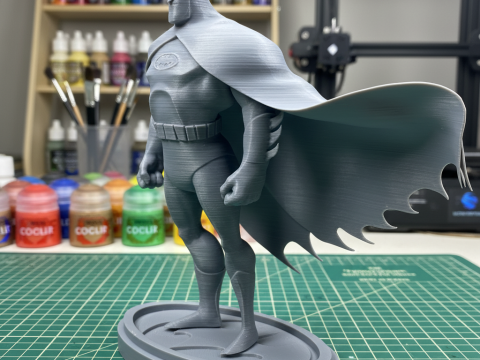 蝙蝠侠卡通版可打印模型 3 个部件预先支持 3D 打印模型