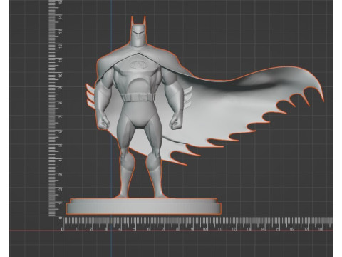 蝙蝠侠卡通版可打印模型 3 个部件预先支持 3D 打印模型