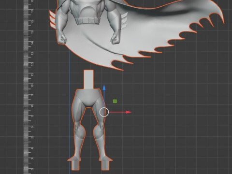 蝙蝠侠卡通版可打印模型 3 个部件预先支持 3D 打印模型
