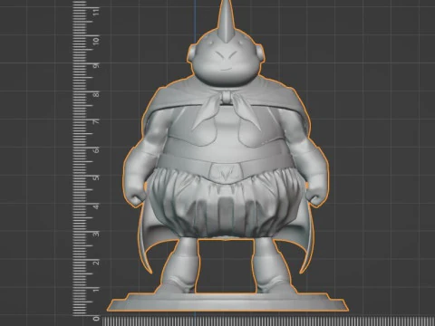 Fat Majin Buu 12 cm Action Figure Pre-Supported STL 3D Print Model