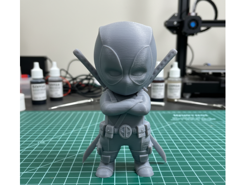 デッドプール CHIBI 3D 印刷可能モデル ワンピース 事前サポート 3Dプリントモデル