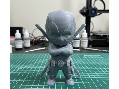 Deadpool CHIBI 3D Printable Model One-Piece Pre-Supported 3D Print Model