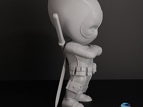 デッドプール CHIBI 3D 印刷可能モデル ワンピース 事前サポート 3Dプリントモデル