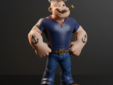 Temel Ön Destekli Temel Reis 3D Yazdırılabilir Heykel 125 cm 3D Baskı Modeli