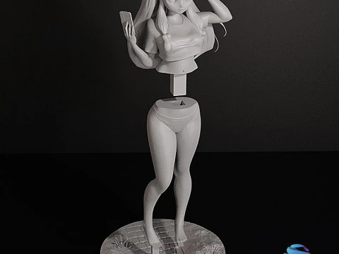 Shampoo - Ranma Split in 3 Parts 3D Print Model