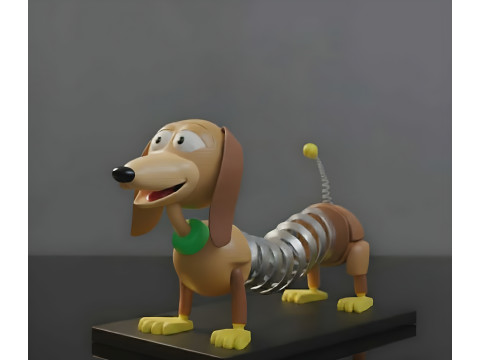 Slinky Köpek Statik 3D Yazdırılabilir Model Oyuncak Hikayesi 3D Baskı Modeli