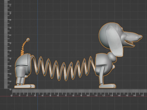 Slinky Dog Statique Modèle imprimable en 3D Toy Story Modèles 3D en vedette