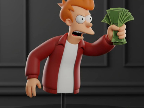 फ्राई बस्ट फ़्यूचरामा - प्रिंट करने योग्य एसटीएल 3D प्रिंट मॉडल