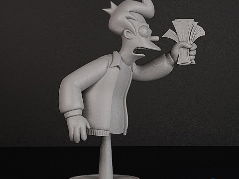 Бюст Фрая Футурама — STL для печати 3D Принт Модель