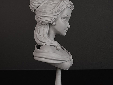 Belle Bust A Bela e a Fera - STL para impressão Modelo de Impressão 3D