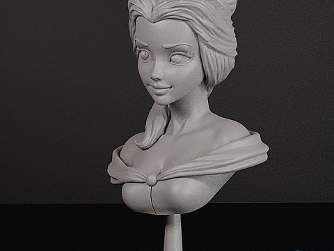 Belle Bust A Bela e a Fera - STL para impressão Modelo de Impressão 3D