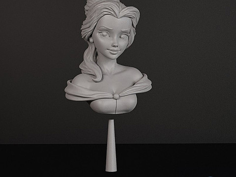Belle Bust A Bela e a Fera - STL para impressão Modelo de Impressão 3D