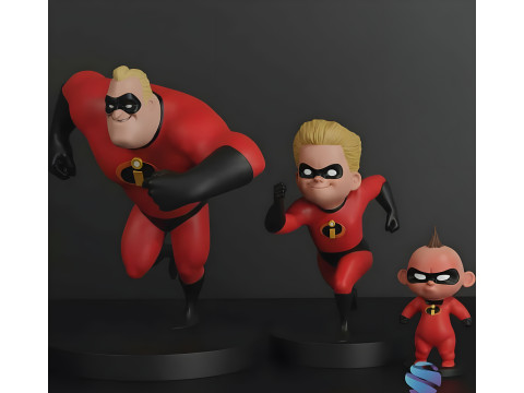 인크레더블은 슈퍼 히어로 가족을 완성합니다 3D 프린트 모델
