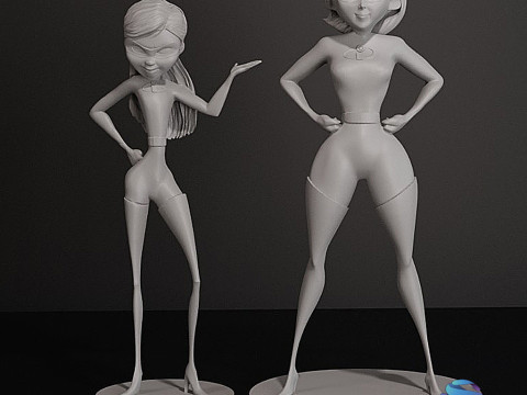 The Incredibles completeren de superheldenfamilie 3D printmodel