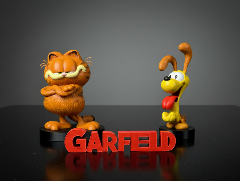 Garfield Odie Garfield Logo Fan Art Set Modelo de impresión 3D .c4d .max .obj .3ds .fbx .stl .blend