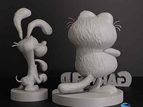 Garfield Odie Garfield Logo Fan Art Set Modelo de impresión 3D