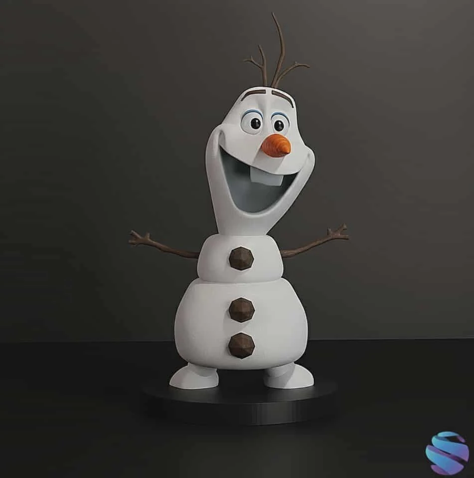 Olaf 3D Printable Action Figure Frozen-Inspired 3D Print Model .c4d .max .obj .3ds .fbx .stl .blend 