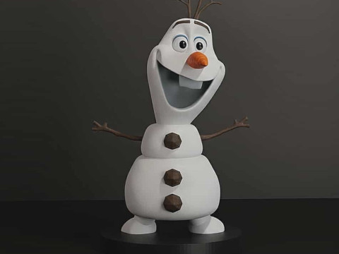アナと雪の女王にインスパイアされたオラフ 3D 印刷可能アクションフィギュア 3Dプリントモデル
