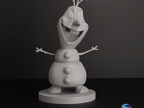 Olaf 3D Printable Action Figure Frozen-Inspired 3D Print Model