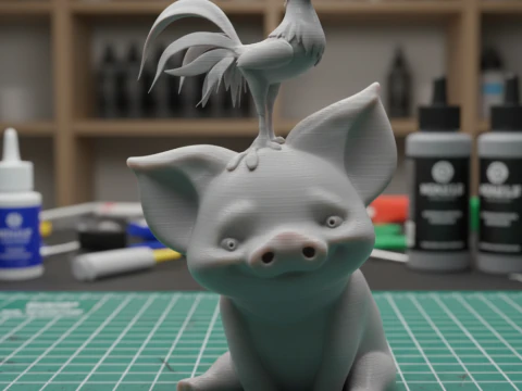 Pua Hei Hei 3D STL pr&eacute;-supporte le trancheur de litchi Modèles 3D en vedette