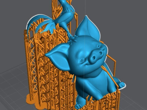 Pua Hei Hei 3D STL Pra-Mendukung Alat Pengiris Leci Model Cetak 3D