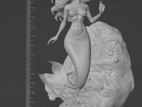 Аріель - Русалочка STL Лічі з попередньою підтримкою - готовий до друку 3D Принт Модель