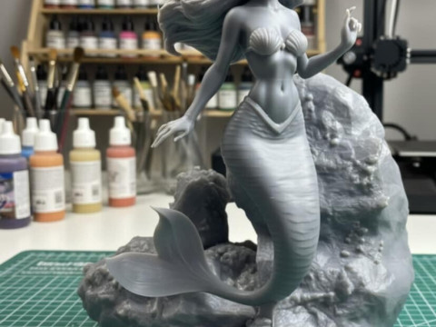 Аріель - Русалочка STL Лічі з попередньою підтримкою - готовий до друку 3D Принт Модель