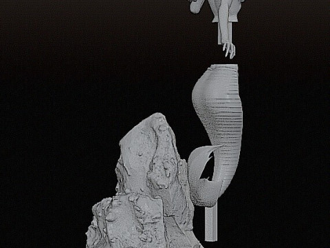 Аріель - Русалочка STL Лічі з попередньою підтримкою - готовий до друку 3D Принт Модель