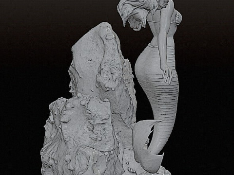 Аріель - Русалочка STL Лічі з попередньою підтримкою - готовий до друку 3D Принт Модель