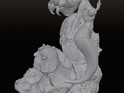 Аріель - Русалочка STL Лічі з попередньою підтримкою - готовий до друку 3D Принт Модель