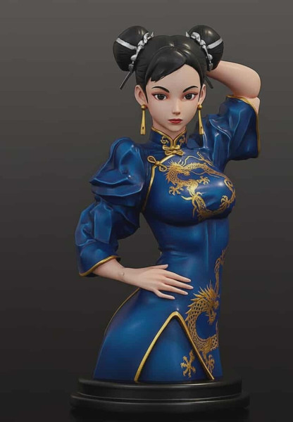 Stylized Fighter Girl Bust Inspired by Classic Fighting Games STL 3D Print Model .c4d .max .obj .3ds .fbx .stl .blend 