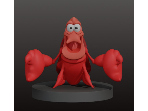 塞巴斯蒂安 - 美人鱼 3D 打印模型