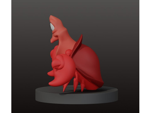 塞巴斯蒂安 - 美人鱼 3D 打印模型