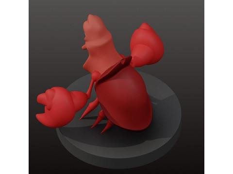 塞巴斯蒂安 - 美人鱼 3D 打印模型