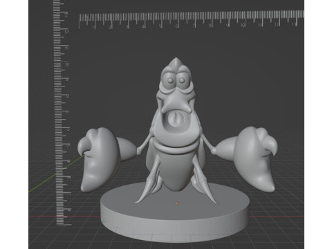 塞巴斯蒂安 - 美人鱼 3D 打印模型