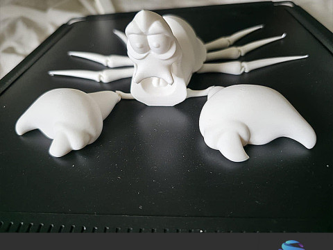 Flexi Sebastian - 美人鱼铰接式预支撑 STL 3D 打印模型
