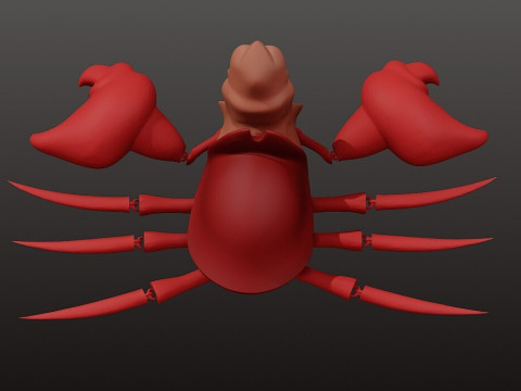 Flexi Sebastian - 美人鱼铰接式预支撑 STL 3D 打印模型