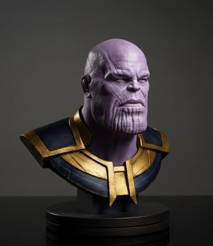 Thanos bust - 10 cm 3D Print Model .c4d .max .obj .3ds .fbx .stl .blend 